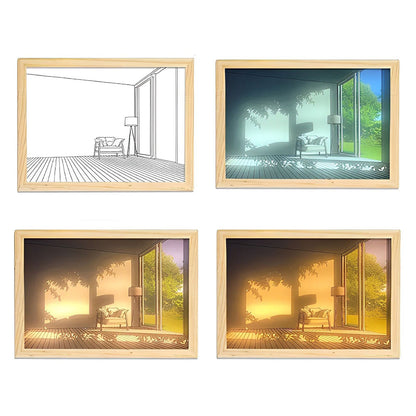 INSNIC Artwork Homedecor Gift House Serie von Lichtmalerei