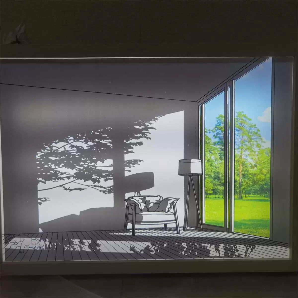 INSNIC Artwork Homedecor Gift House Series Of Light Painting