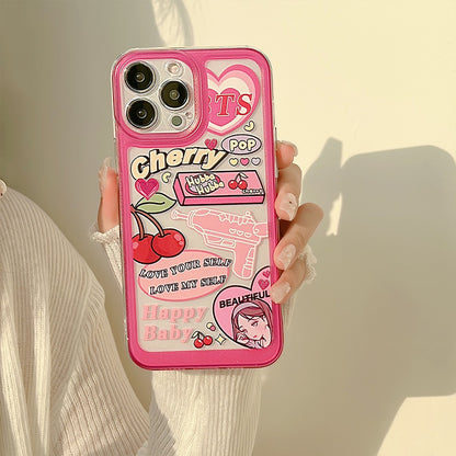 INSNIC Sweet Retro Pop Cherry Girls Love iPhone Case